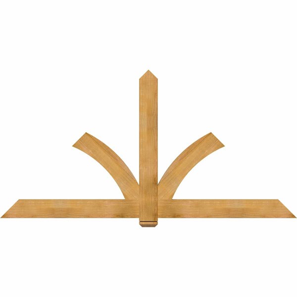 Ekena Millwork Redmond Rough Sawn Timber Gable Bracket, Western Red Cedar, 96"W x 48"H x 2"D x 6"F, 12/12 Pitch GBW096X48X0206RED00RWR - main